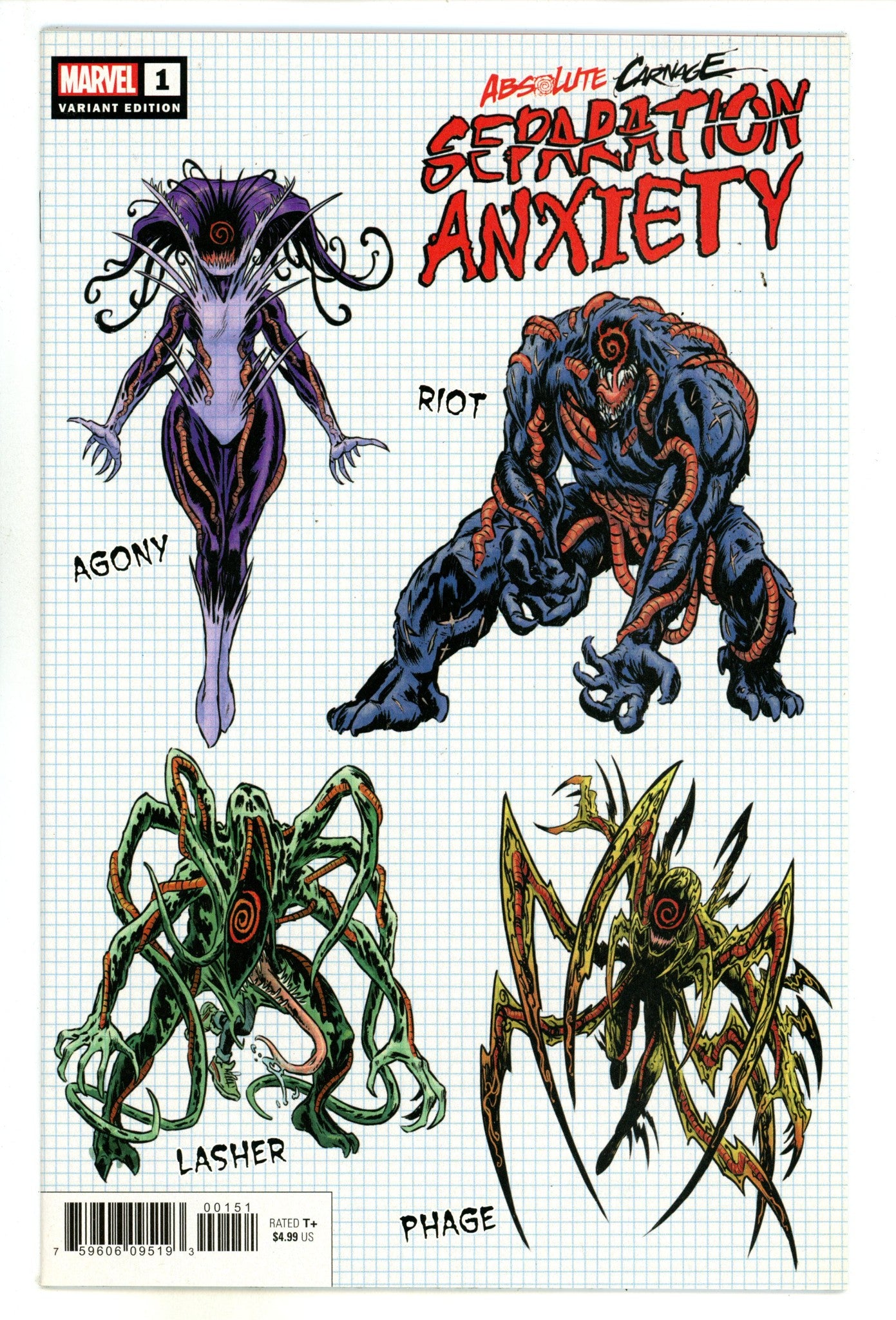 Absolute Carnage: Separation Anxiety 1 High Grade (2019) Level Variant 