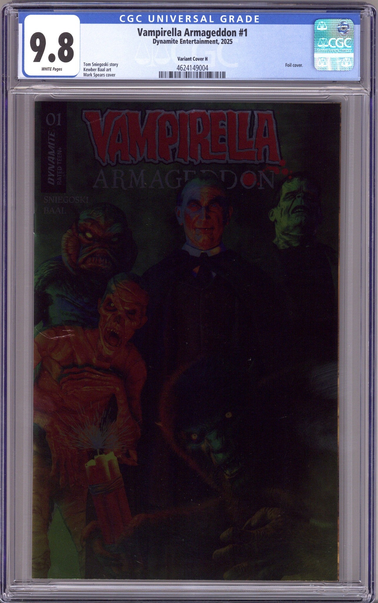 Vampirella Armageddon 1 CGC 9.8 (NM/M) (2025) Spears Foil Variant 