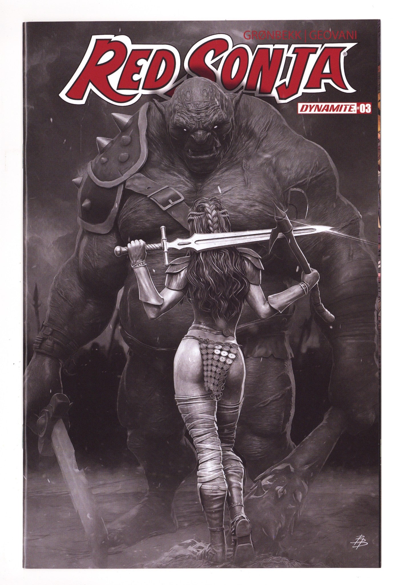 Red Sonja Vol 7 3  High Grade   (2023) Barends B&W   Variant  