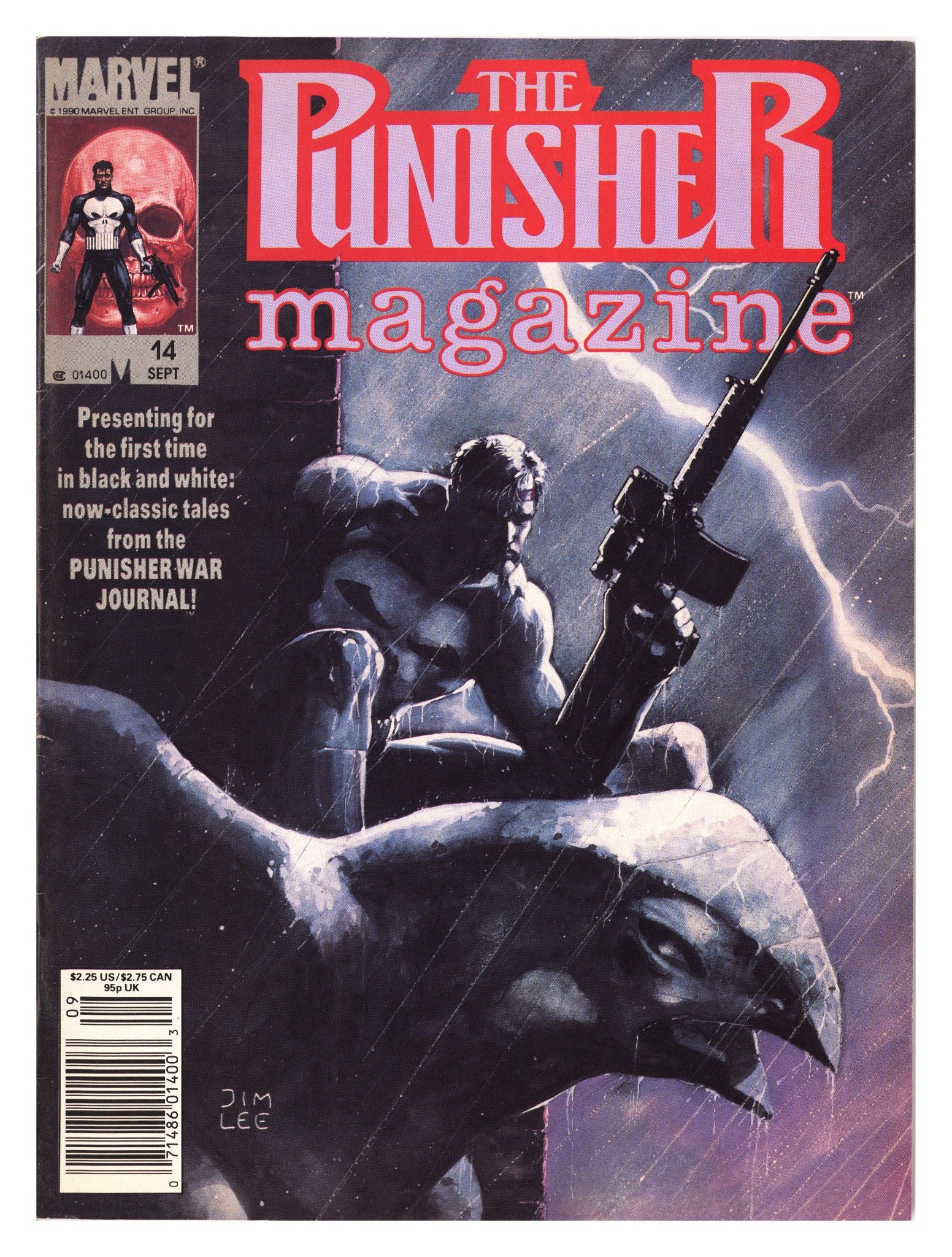 The Punisher Magazine 14 Low Grade (1990) Newsstand 