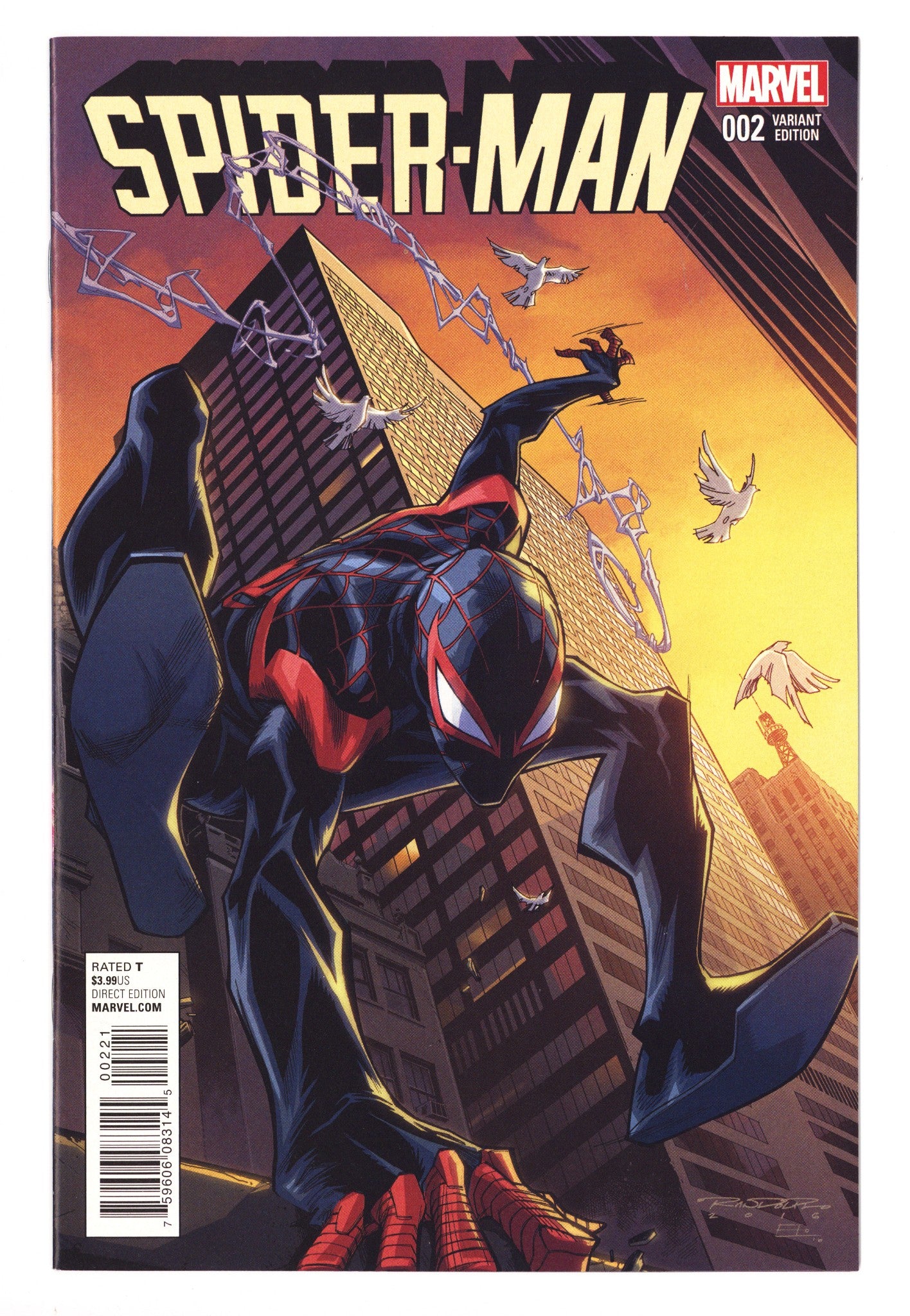 Spider-Man Vol 2 2 NM- (9.2) (2016) Randolph Incentive Variant 