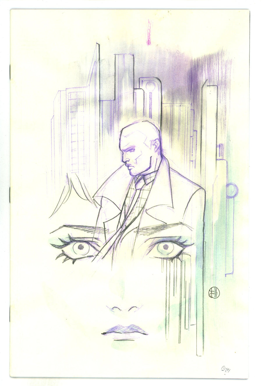 Blade Runner Origins 1 Mid Grade (2021) Momoko Sketch Virgin Variant 