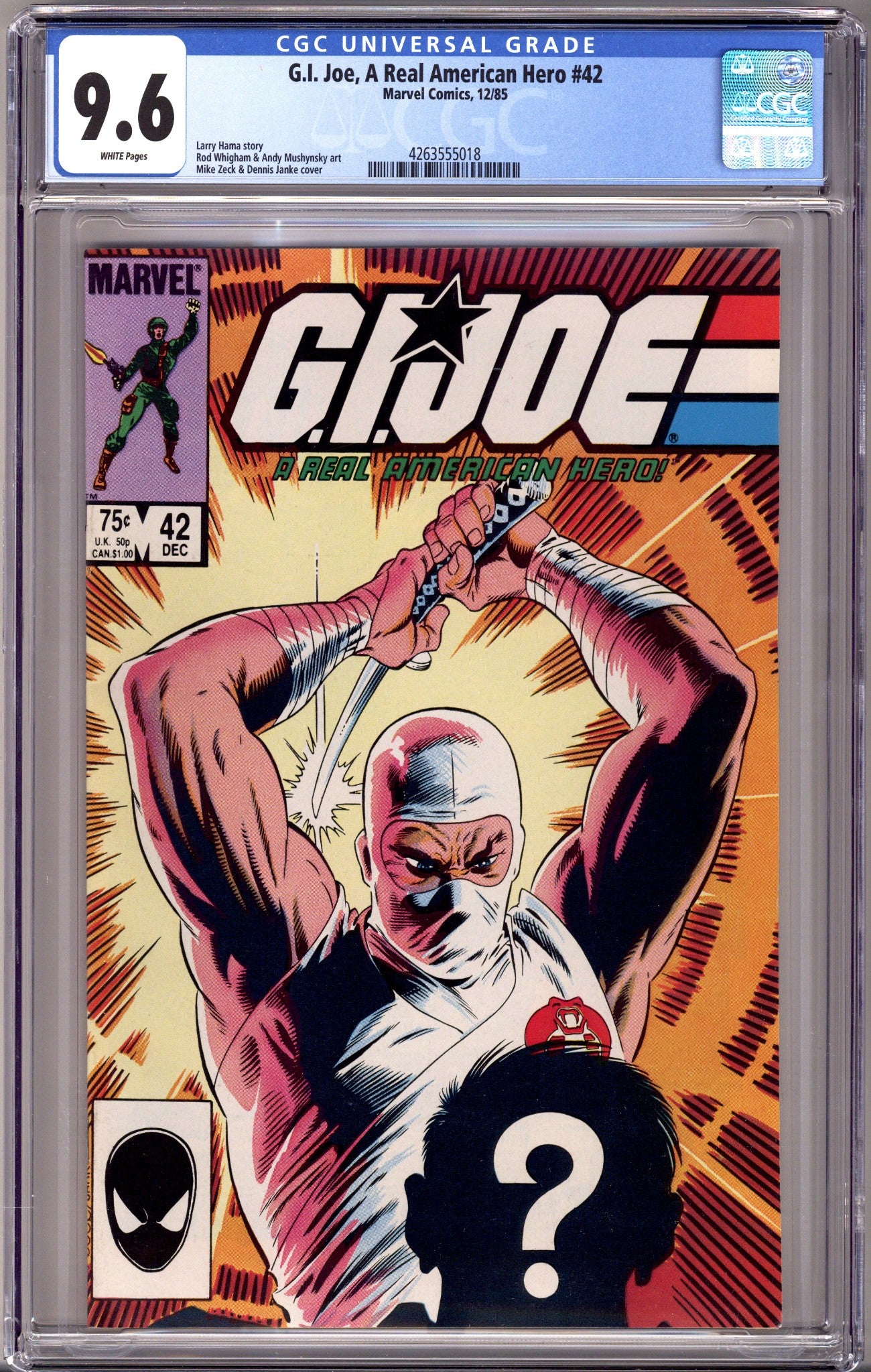 G.I. Joe, A Real American Hero 42 CGC 9.6 (NM+) (1985) 