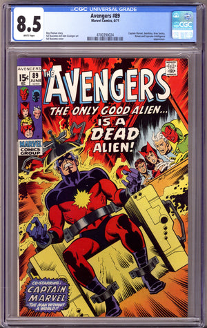 The Avengers Vol 1 89 CGC 8.5 (VF+) (1971)