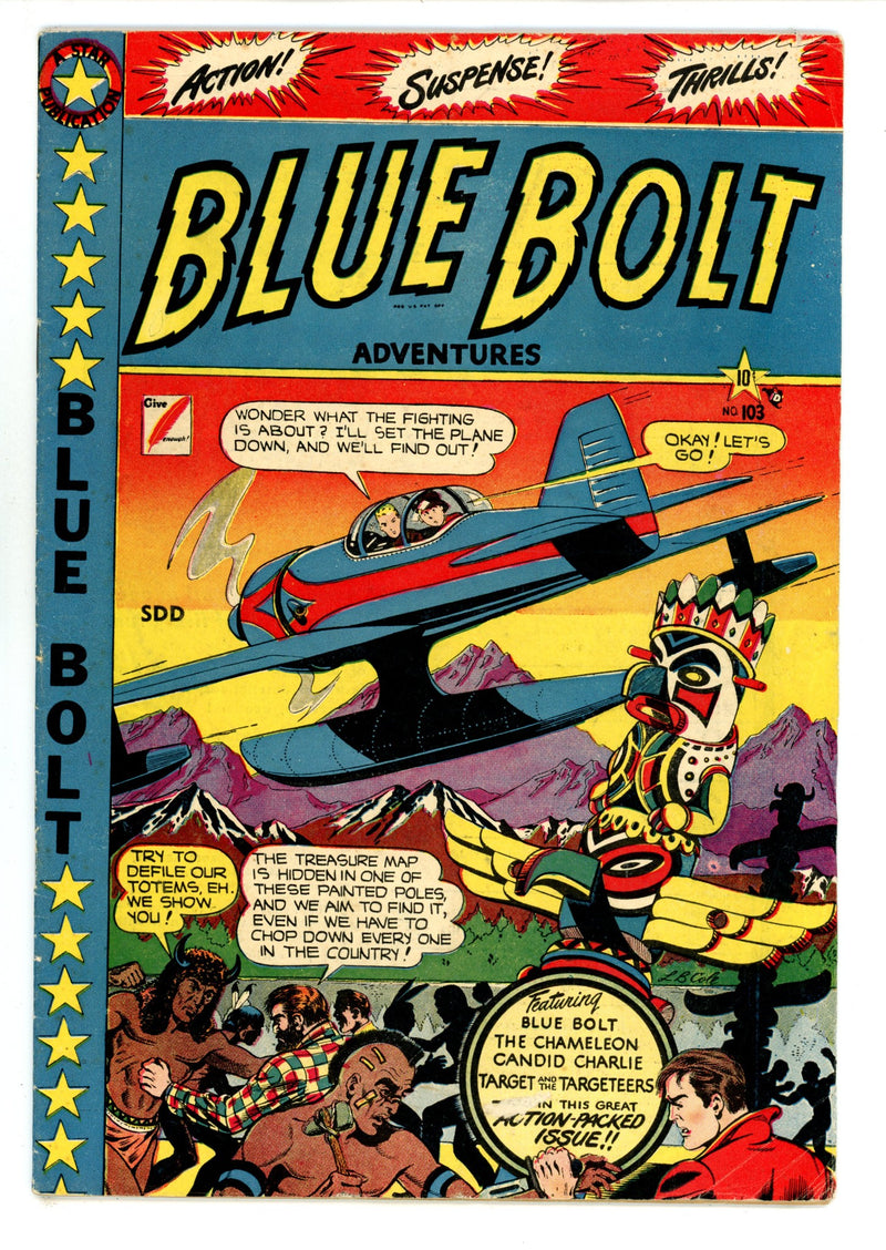 Blue Bolt 103 VG/FN (5.0) (1950) Canadian Edition 