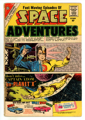 Space Adventures 36 GD (2.0) Interior Cover Tape, Piece Missing BC (1960) 