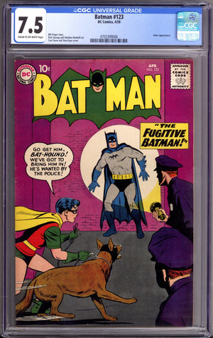 Batman Vol 1 123 CGC 7.5 (VF-) (1959)