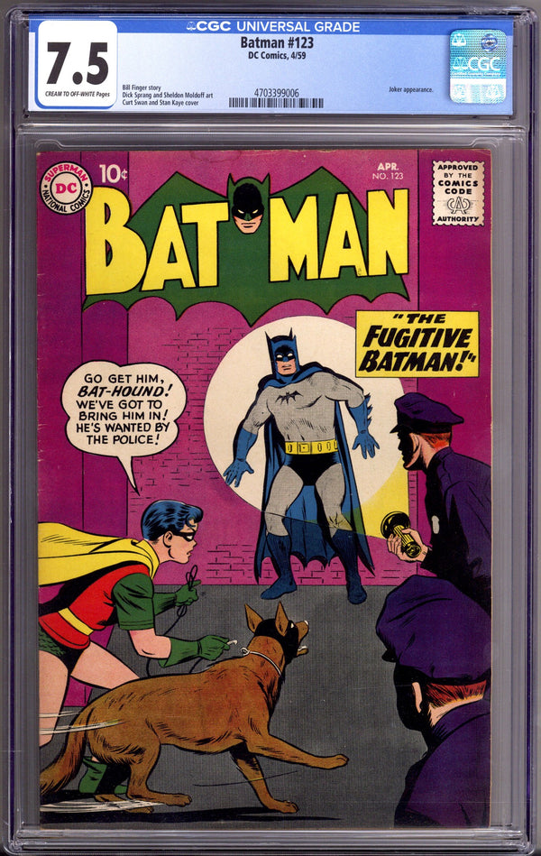 Batman Vol 1 123 CGC 7.5 (VF-) (1959)