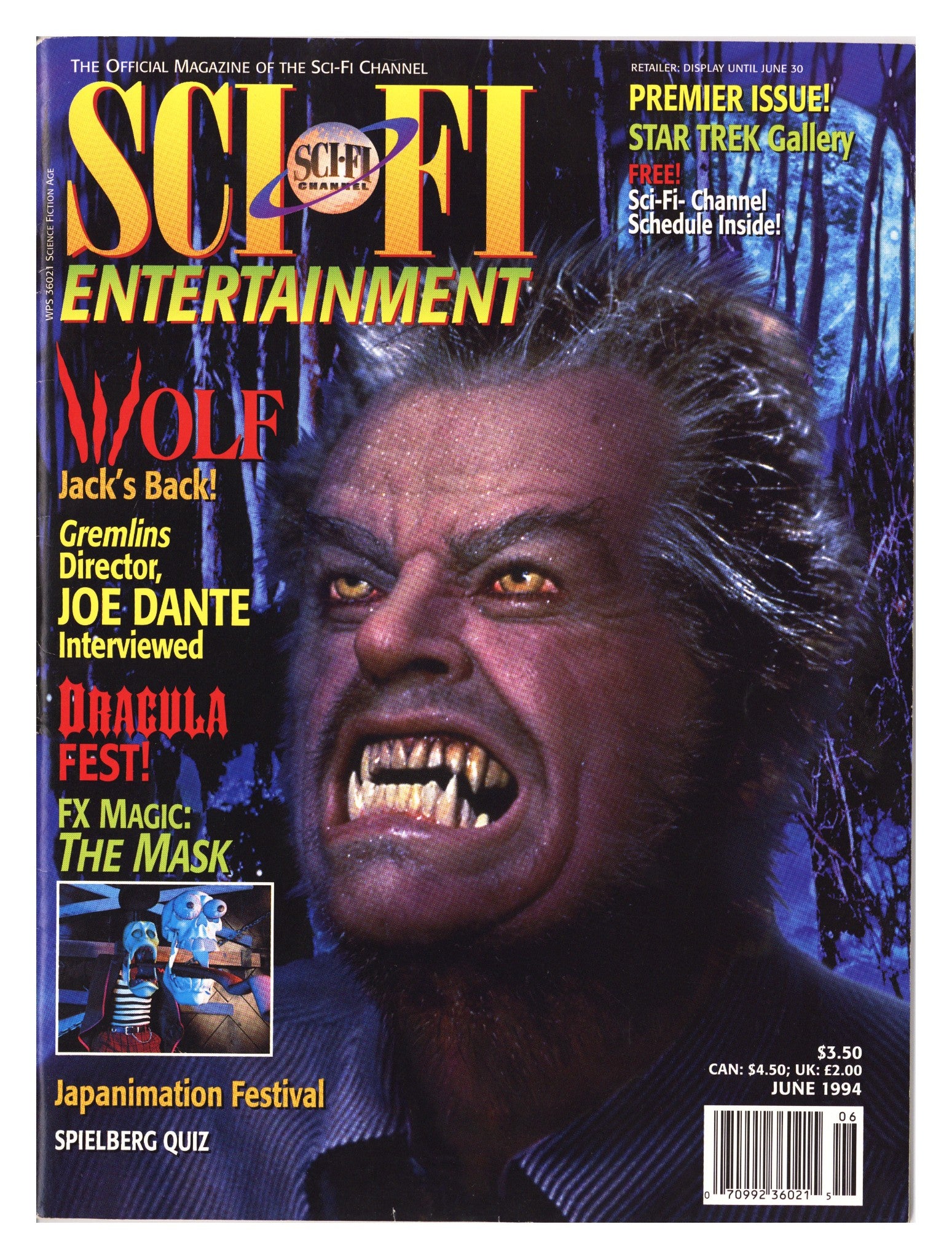Sci-Fi Entertainment Magazine Vol 1 1 Mid Grade (1994) 