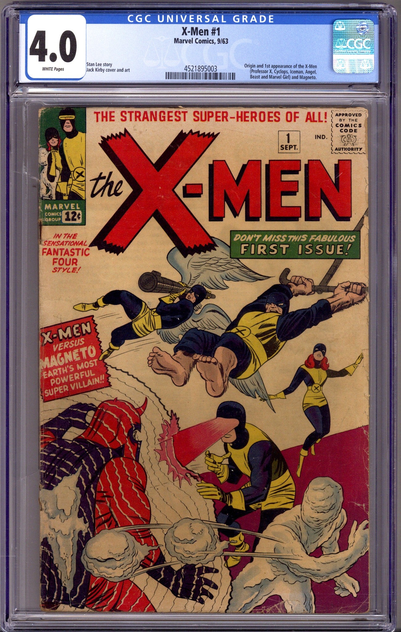 The X-Men Vol 1 1 CGC 4.0 (VG) (1963) 
