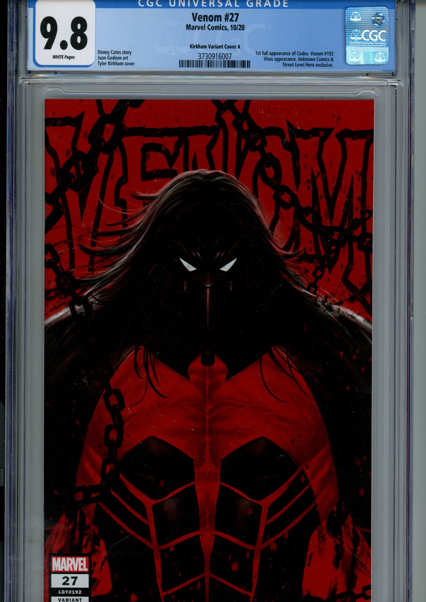 Venom Vol 4 27 (192) CGC 9.8 (NM/M) (2020) Kirkham Variant 