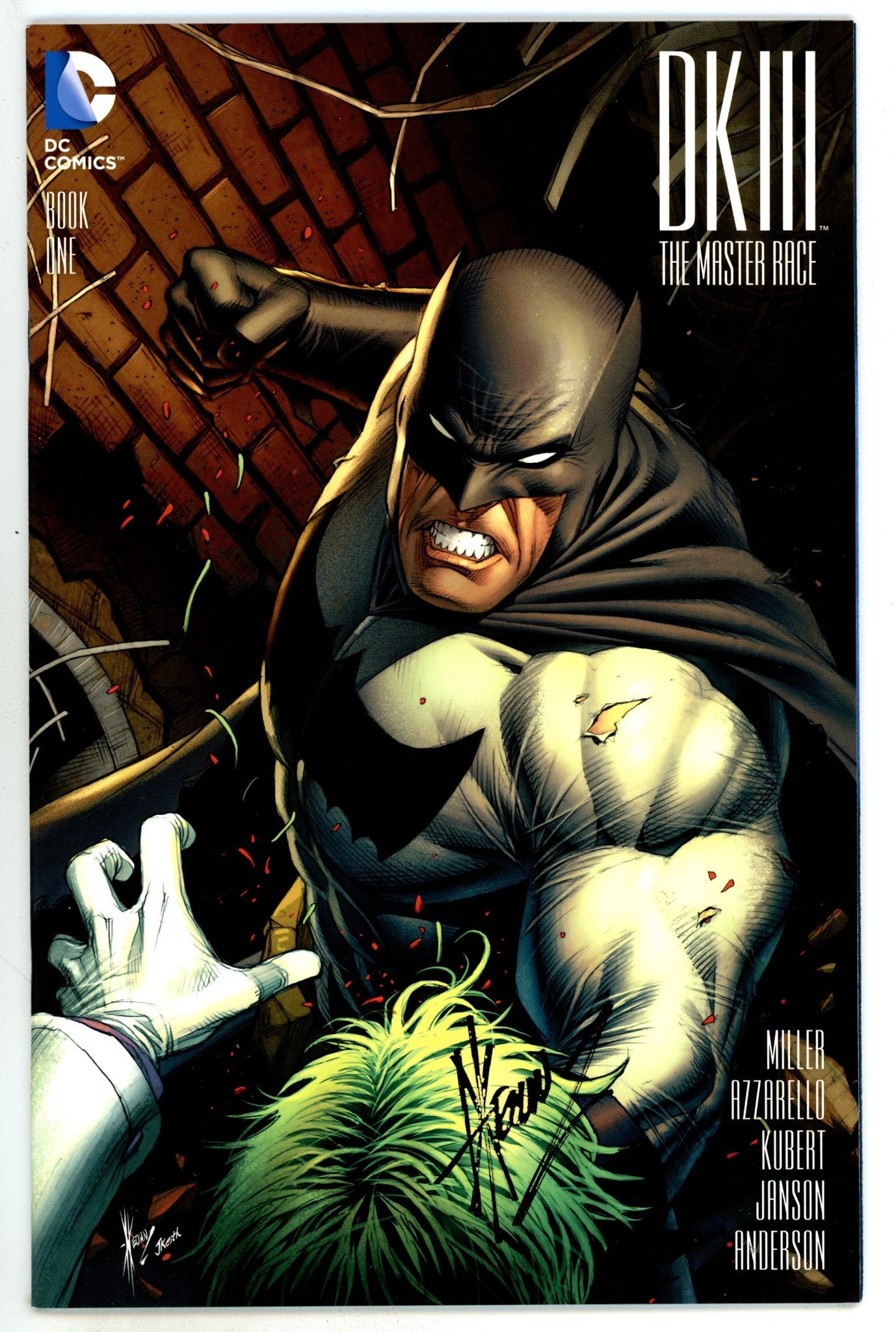 Dark Knight III: The Master Race 1 VF/NM (9.0) (2016) Keown Exclusive Variant Signed x1 Cover Dale Keown 