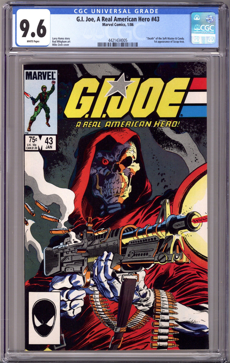 G.I. Joe, A Real American Hero 43 CGC 9.6 (NM+) (1986) 