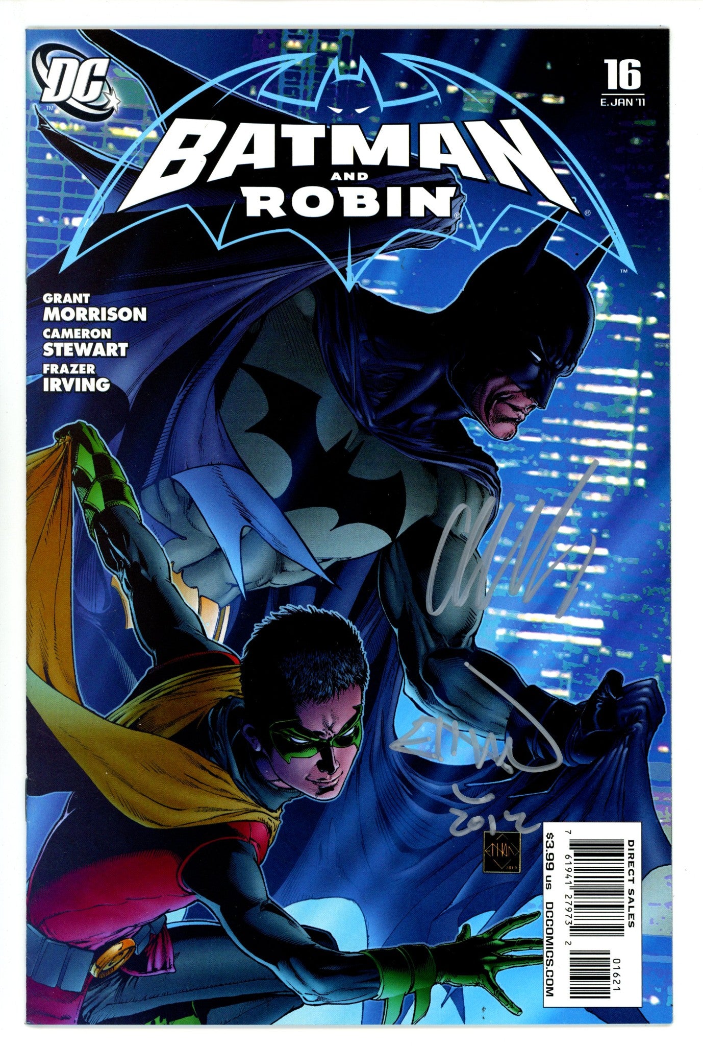Batman and Robin Vol 1 16 VF+ (8.5) (2011) Sciver Variant Signed x2 Cover Ethan Van Sciver & Cameron Stewart 