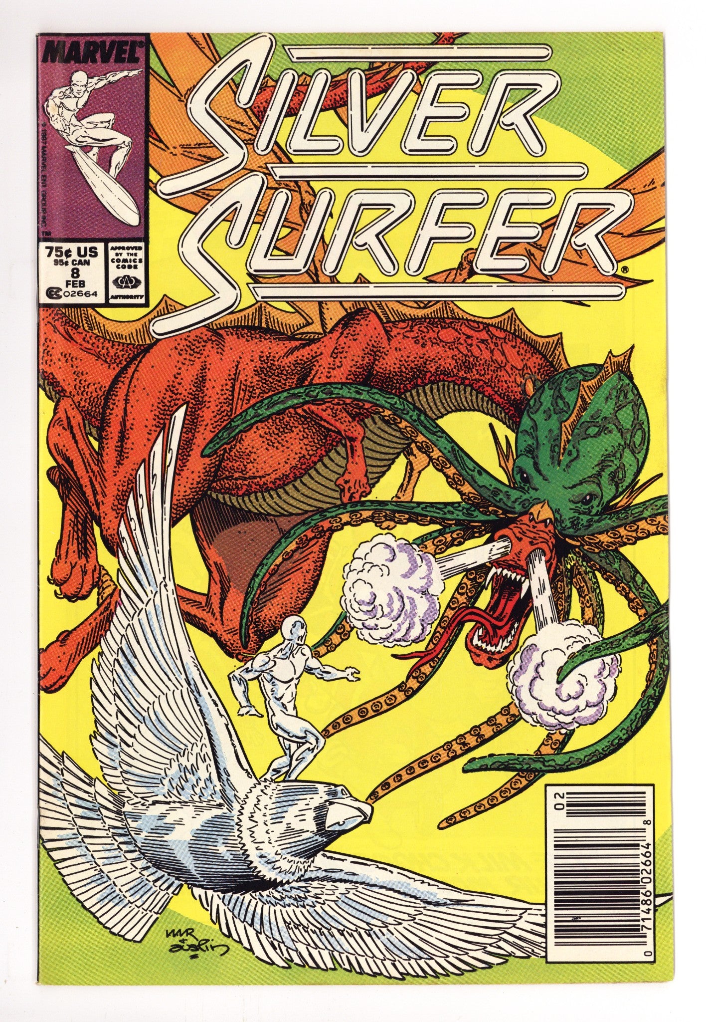 Silver Surfer Vol 3 8 High Grade (1988) Newsstand 