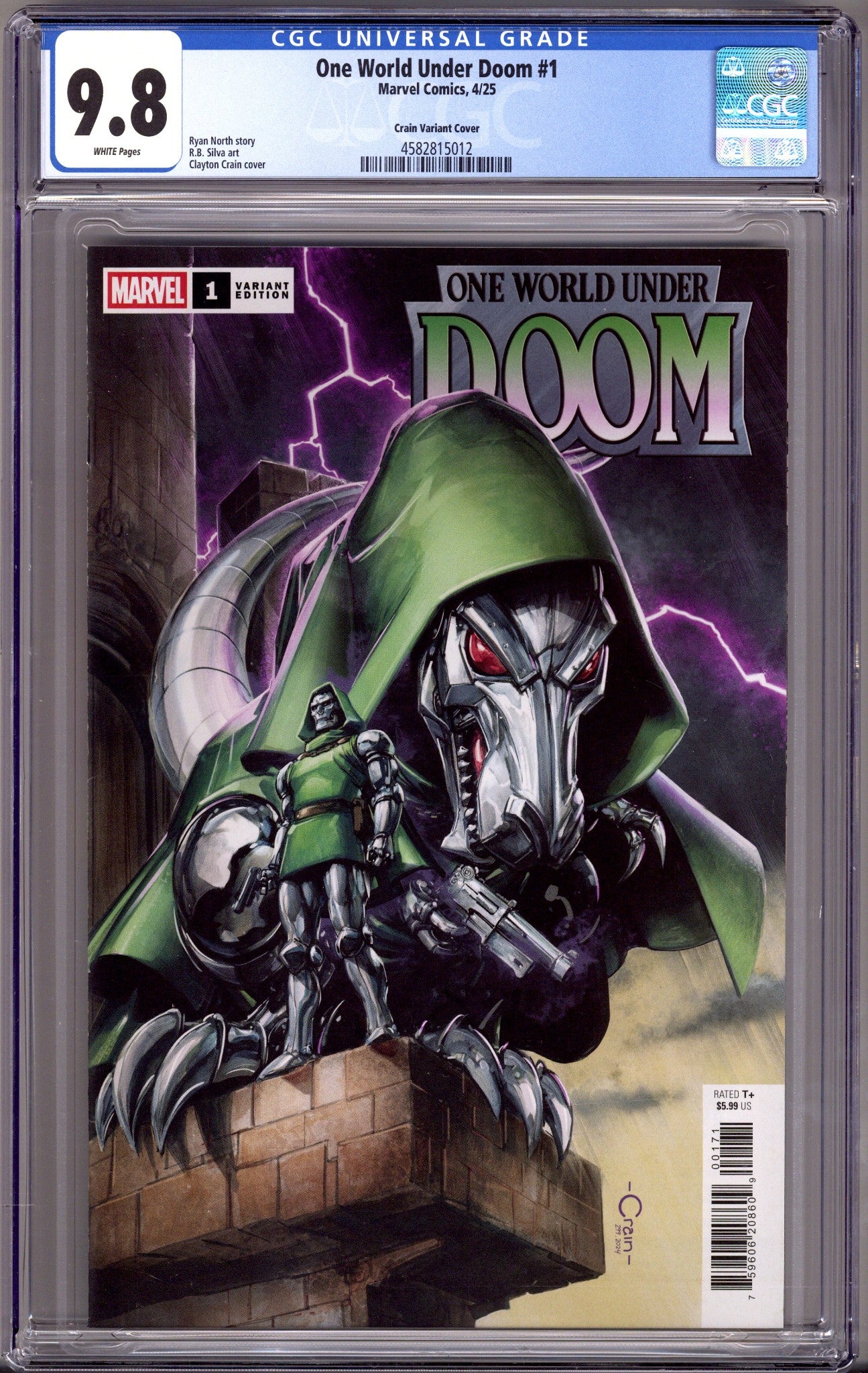 One World Under Doom 1 CGC 9.8 (NM/M) (2025) Crain Variant 