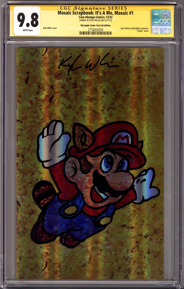 Mosaic Scrapbook: It's A Me, Mosaic 1 CGC 9.8 (NM/M) (2022) Willis Foil Virgin Exclusive Variant Signed x1 Cover Kyle Willis