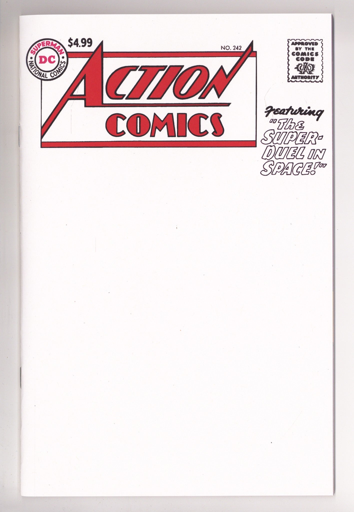 Action Comics Vol 1 242 Facsimile Blank Variant (2026)