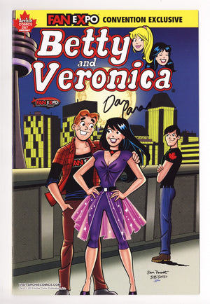 Betty and Veronica Vol 1 267 VF/NM (9.0) (2013) Parent Fan Expo Night Exclusive Variant Signed x1 Cover Dan Parent