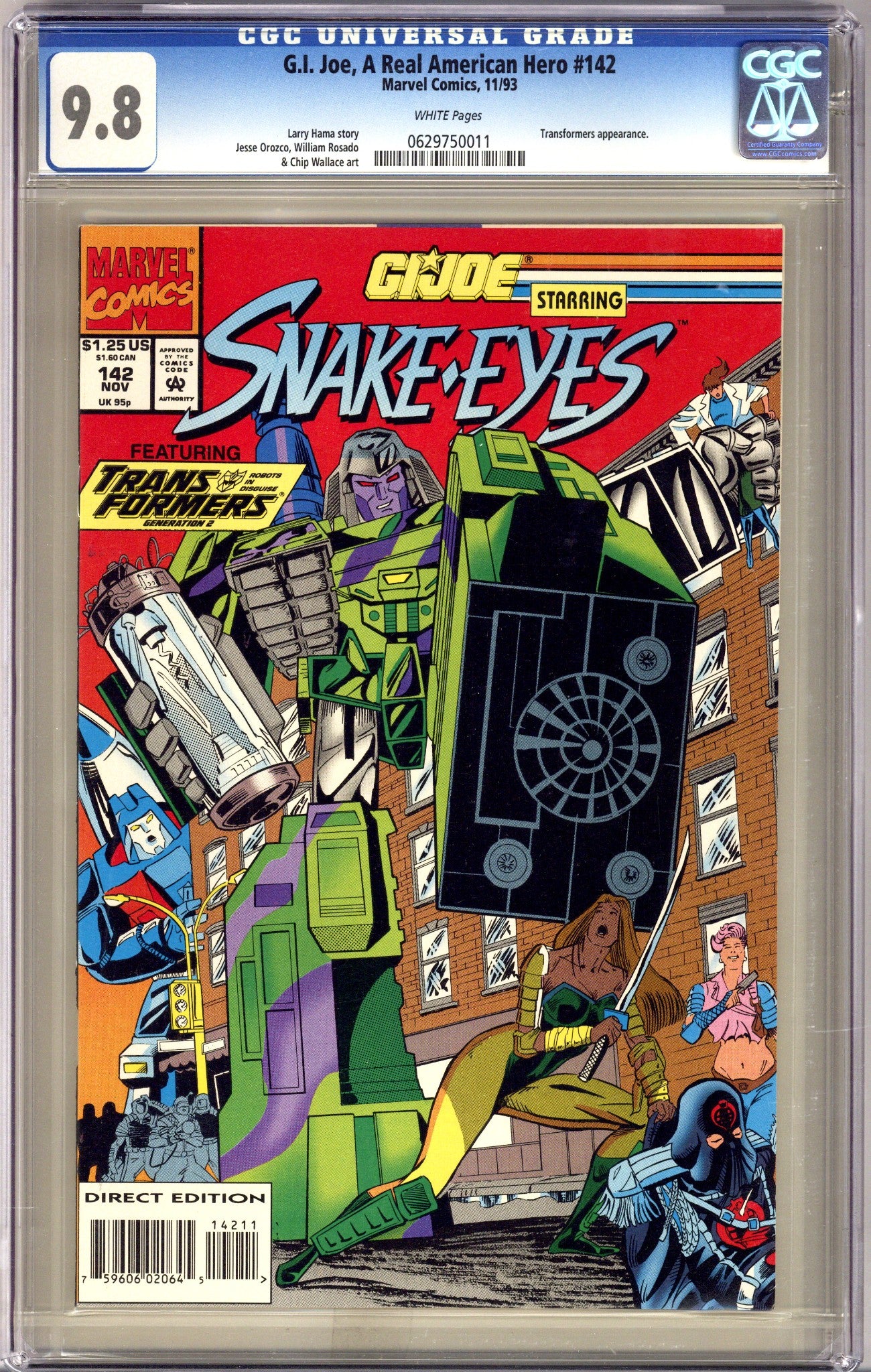 G.I. Joe, A Real American Hero 142 CGC 9.8 (NM/M) (1993) 