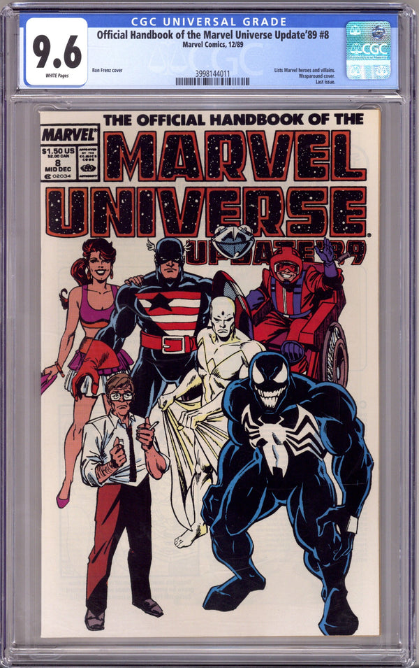 The Official Handbook of the Marvel Universe 8 CGC 9.6 (NM+) (1989) Newsstand