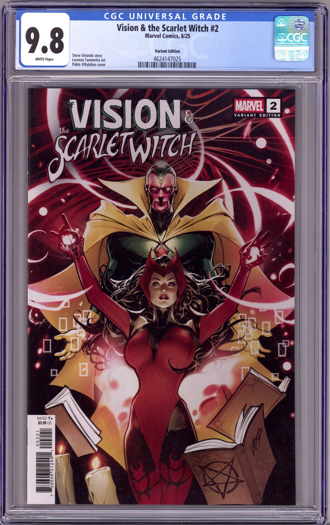 Vision & The Scarlet Witch Vol 3 2 CGC 9.8 (NM/M) (2025) Vilalobos Variant 