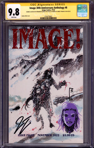 Image! 30th Anniversary Anthology   8 CGC 9.8 (NM/M)   (2022)        Signed x2 Cover James Tynion, Signed & Sketch Fernando Blanco