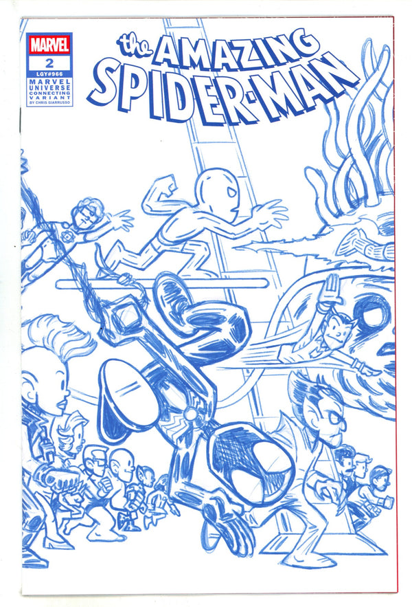 Amazing Spider-Man Vol 7 2 Giarrusso Blue Line Art Connecting Wraparound Incentive Variant NM (2025)