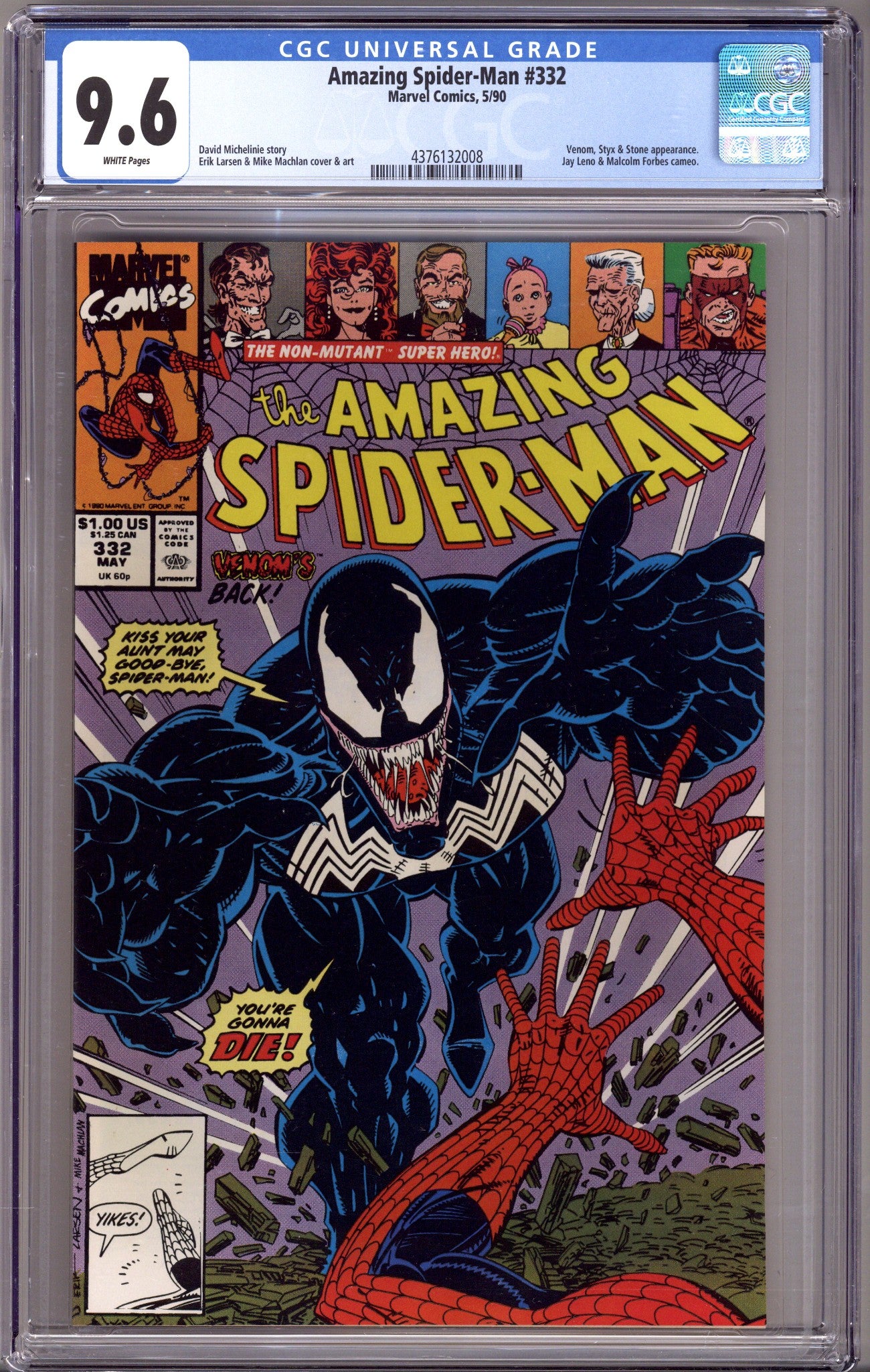 The Amazing Spider-Man Vol 1 332 CGC 9.6 (NM+) (1990) 