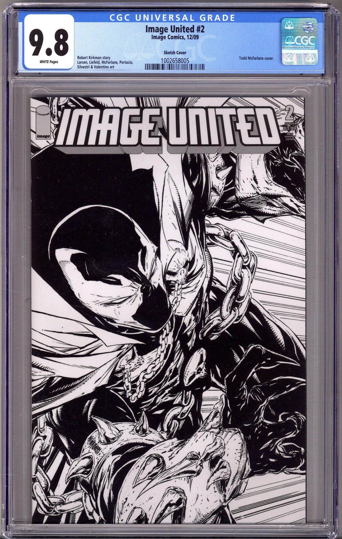 Image United 2 CGC 9.8 (NM/M) (2009) McFarlane Sketch Incentive Variant 