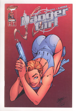 Danger Girl   2  NM- (9.2)   (1998) Campbell Platinum   Variant