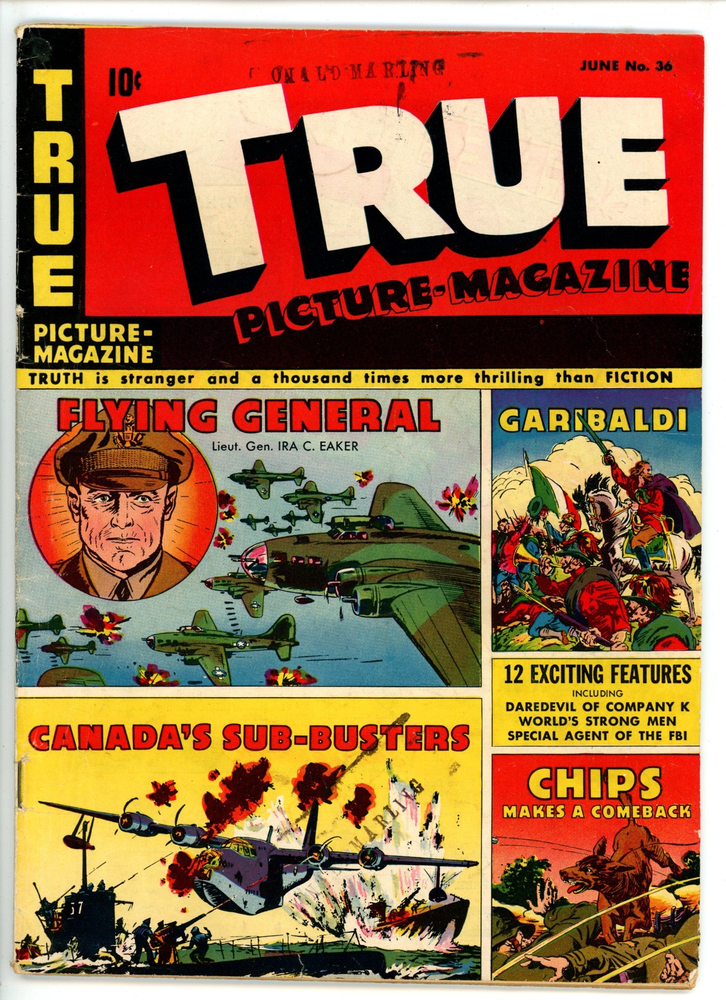 True Picture-Magazine 37 VG (4.0) (1944) Canadian Edition 