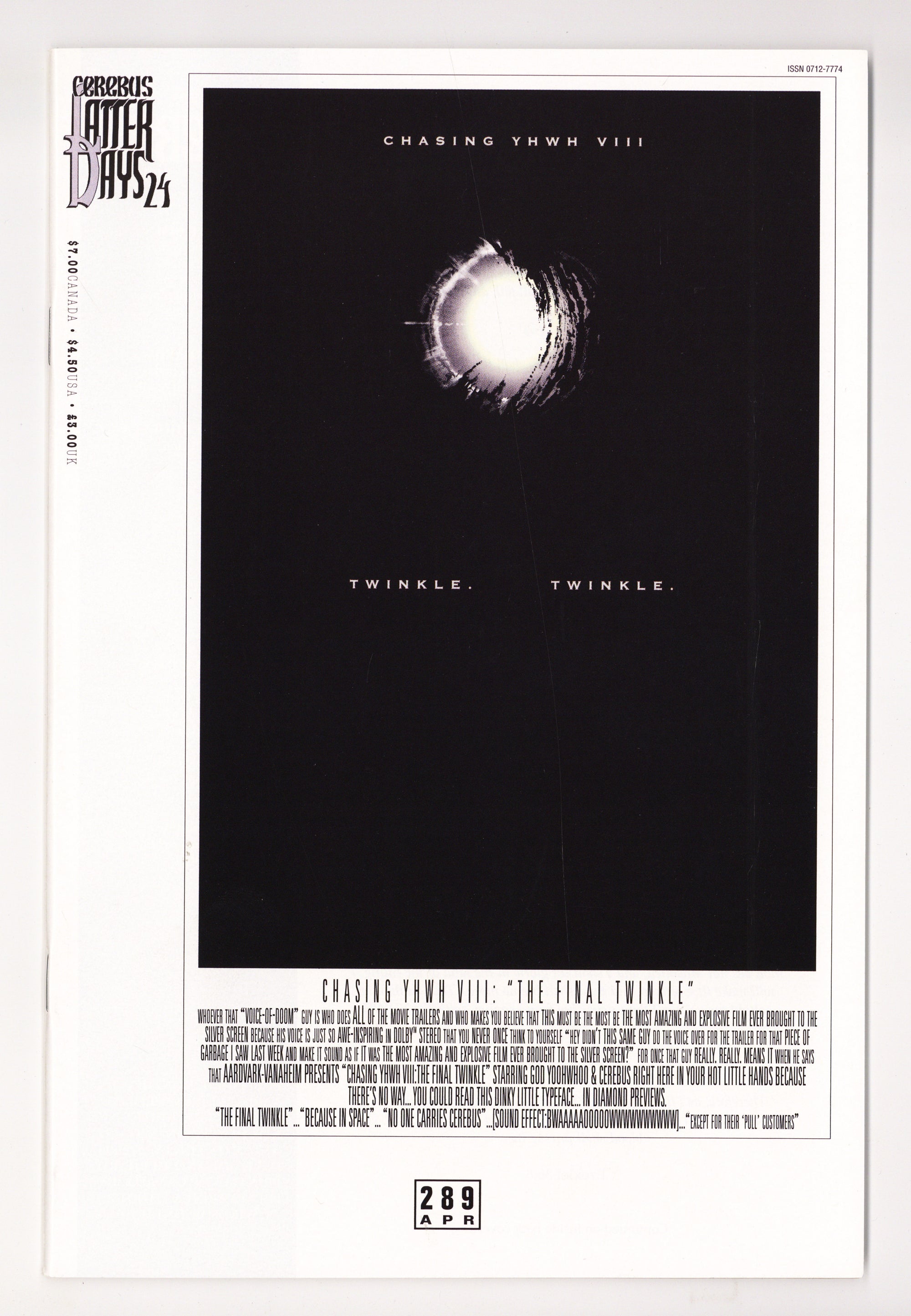 Cerebus 289/290 High Grade (2003) 