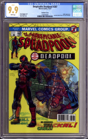 Despicable Deadpool   287 CGC 9.9 (MINT)   (2017) Espin Lenticular   Variant