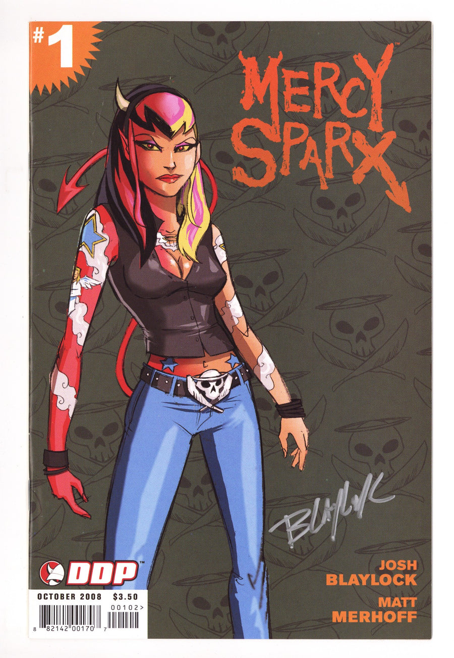 Mercy Sparx Vol 1 1 VF (8.0) (2008) Blaylock Variant Signed x1 Cover Joshua Blaylock 