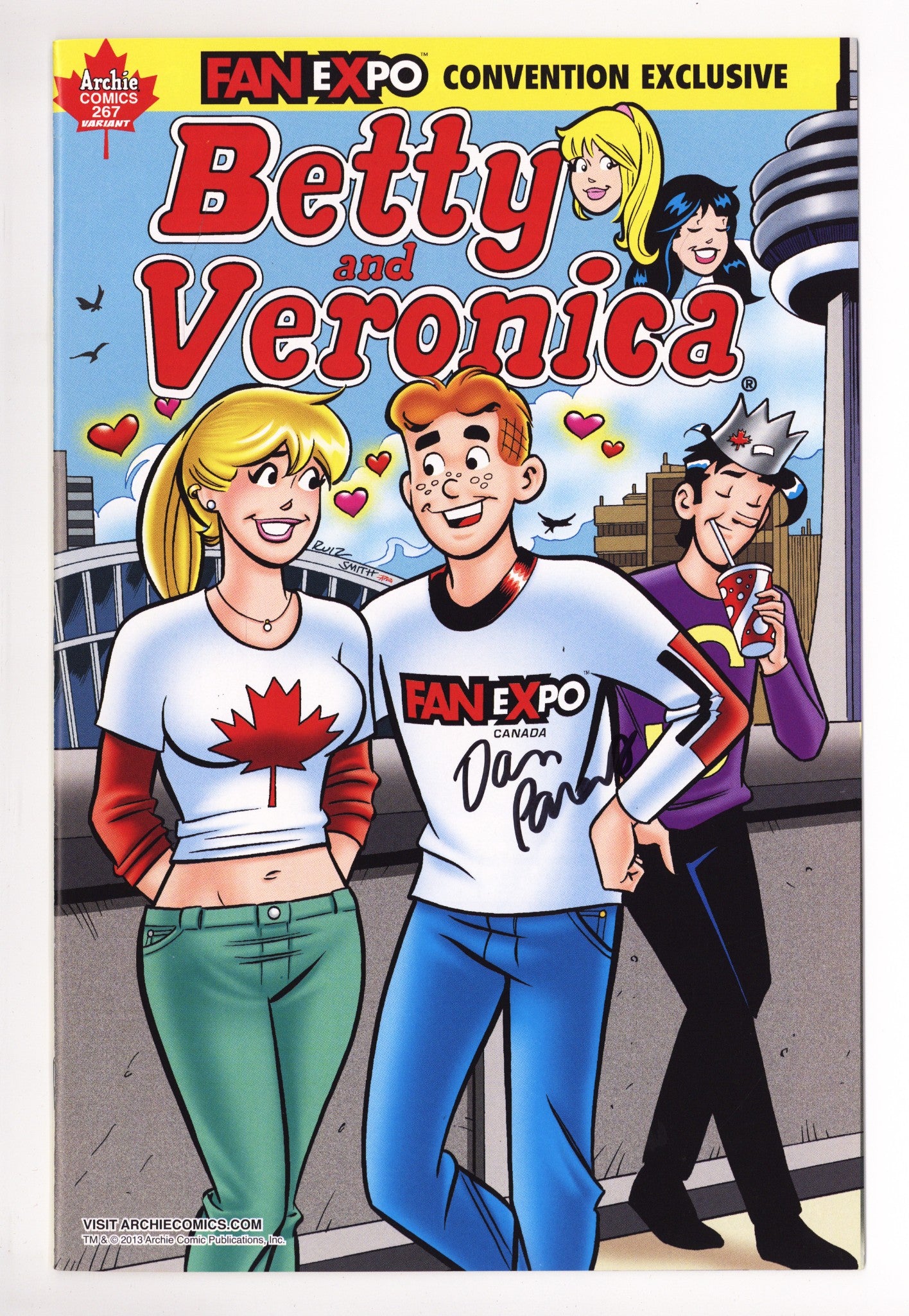 Betty and Veronica Vol 1 267 NM- (9.2) (2013) Parent Fan Expo Day Exclusive Variant Signed x1 Cover Dan Parent 