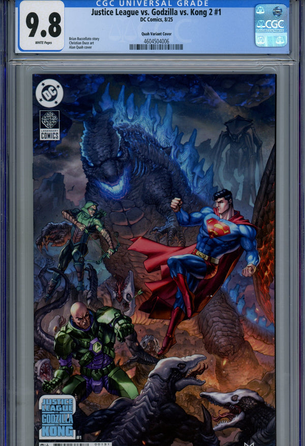 Justice League vs. Godzilla vs. Kong 2 CGC 9.8 (NM/M) (2025) Quah Variant