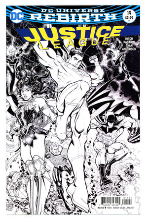 Justice League Vol 2 19 High Grade (2017) Bradshaw B&W Variant