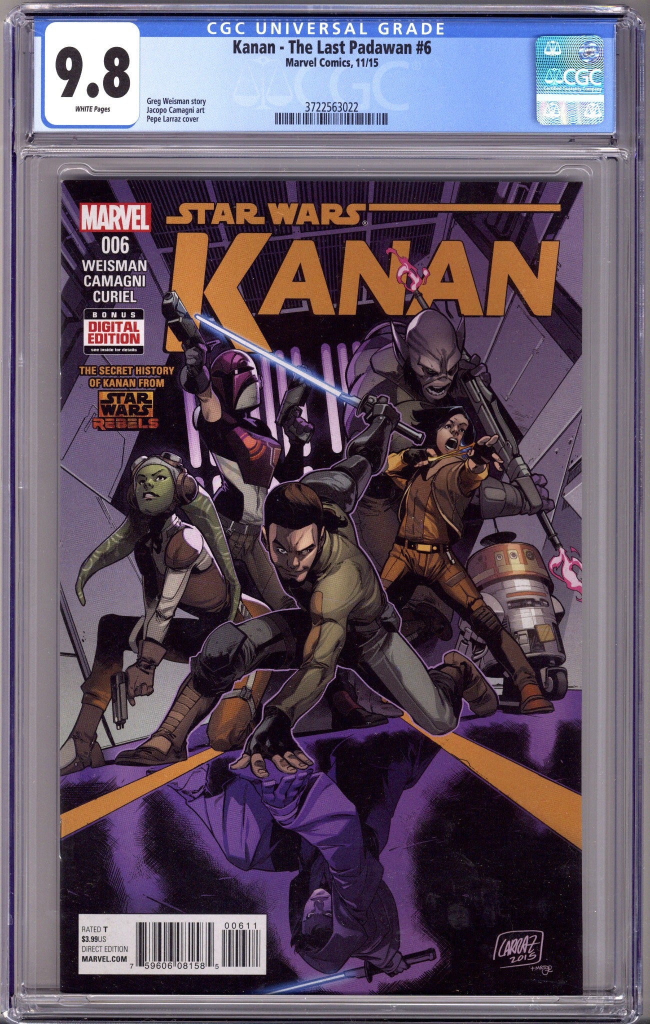 Kanan the Last Padawan 6 CGC 9.8 (2015)