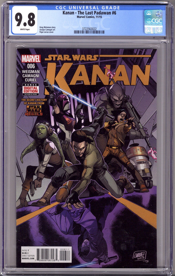 Kanan the Last Padawan 6 CGC 9.8 (2015)