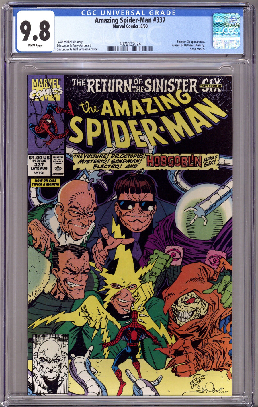 The Amazing Spider-Man Vol 1 337 CGC 9.8 (NM/M) (1990) 