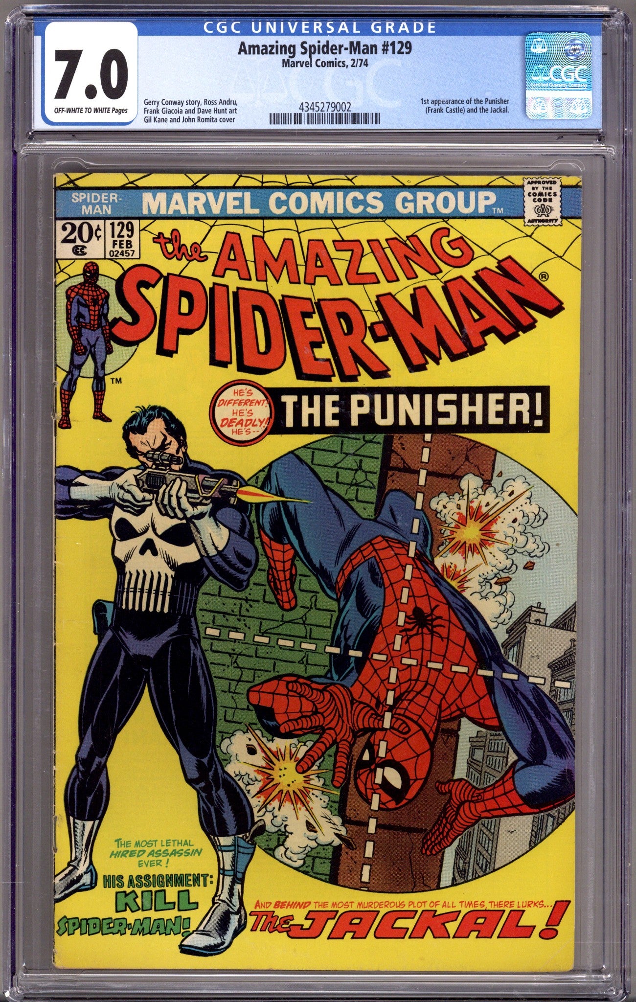 The Amazing Spider-Man Vol 1 129 CGC 7.0 (FN/VF) (1974) 