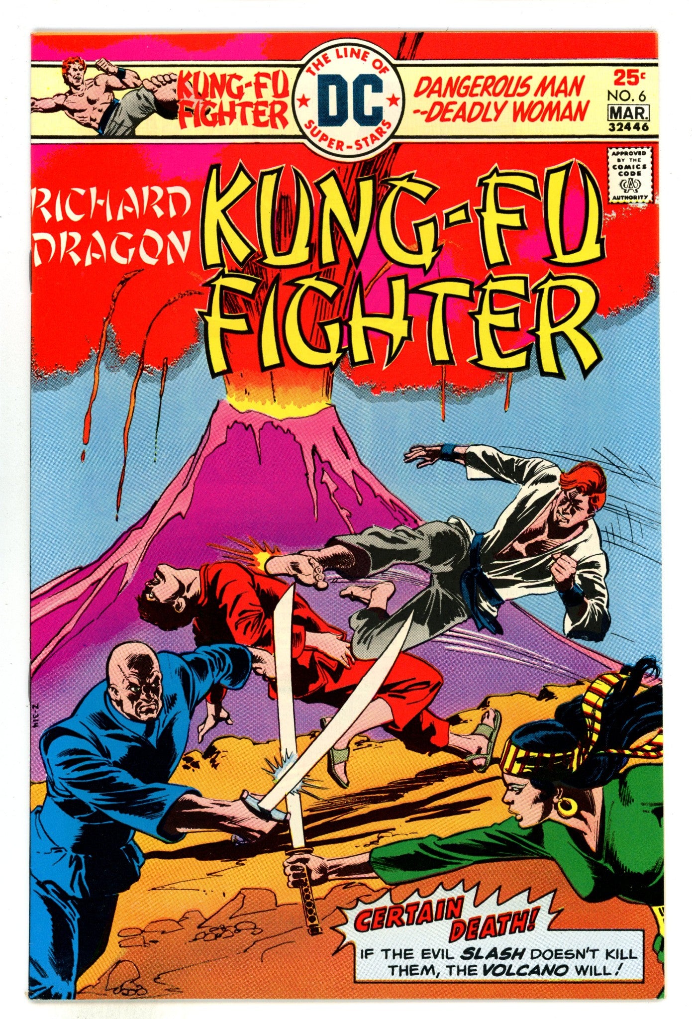 Richard Dragon, Kung-Fu Fighter 6 VF/NM (9.0) (1976) 