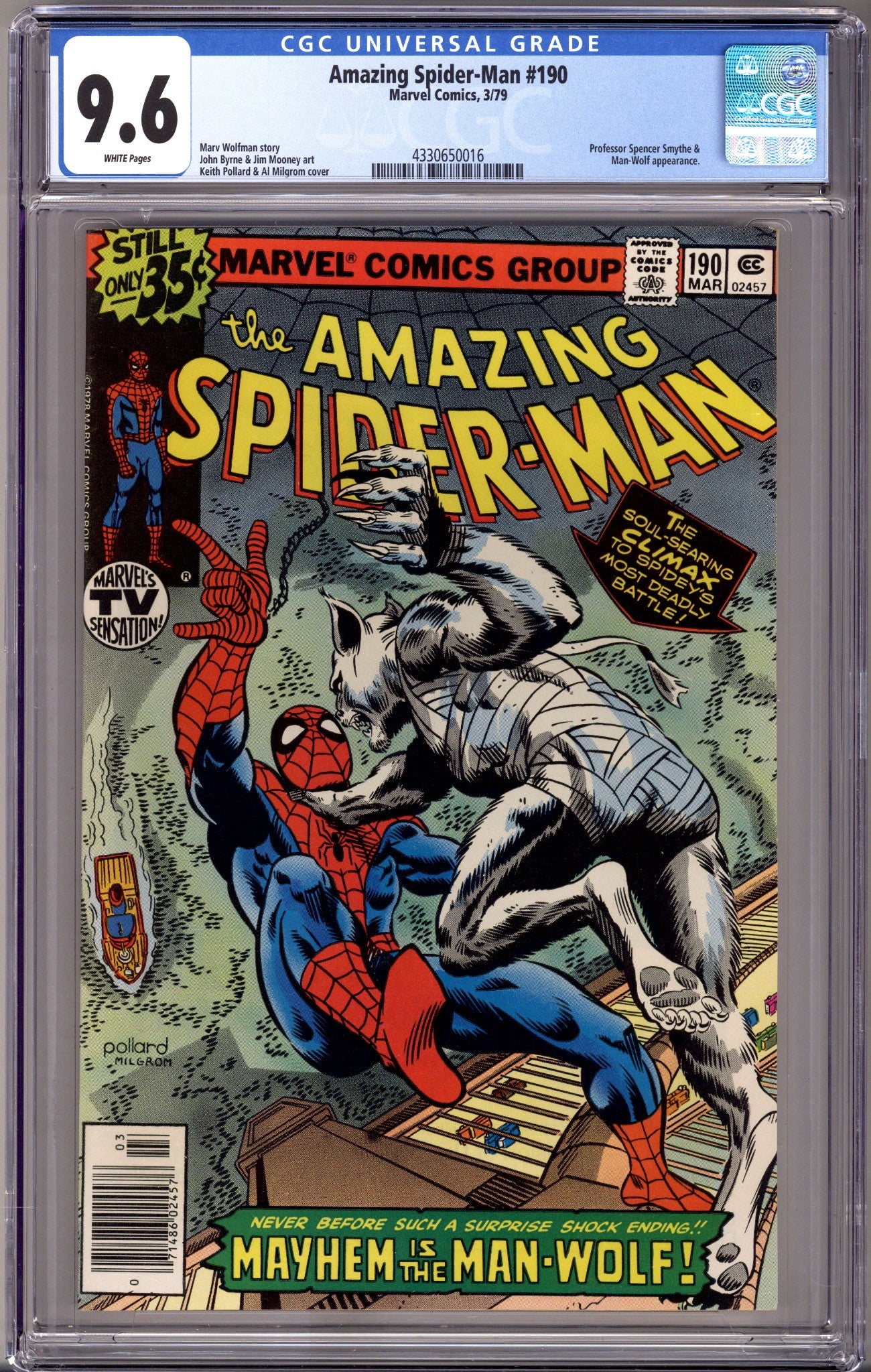 The Amazing Spider-Man Vol 1 190 CGC 9.6 (NM+) (1979) 