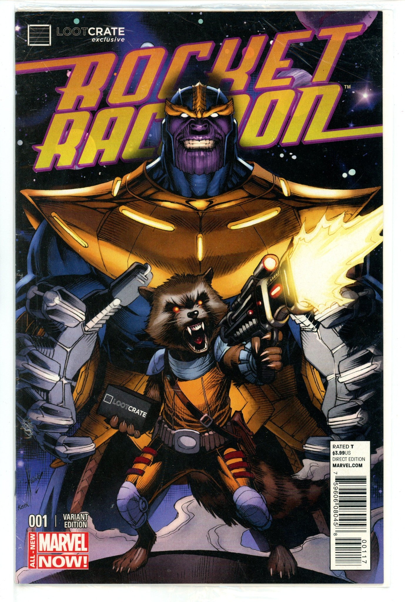 Rocket Raccoon Vol 2 1 New, Sealed (2014) Keown Exclusive Variant 