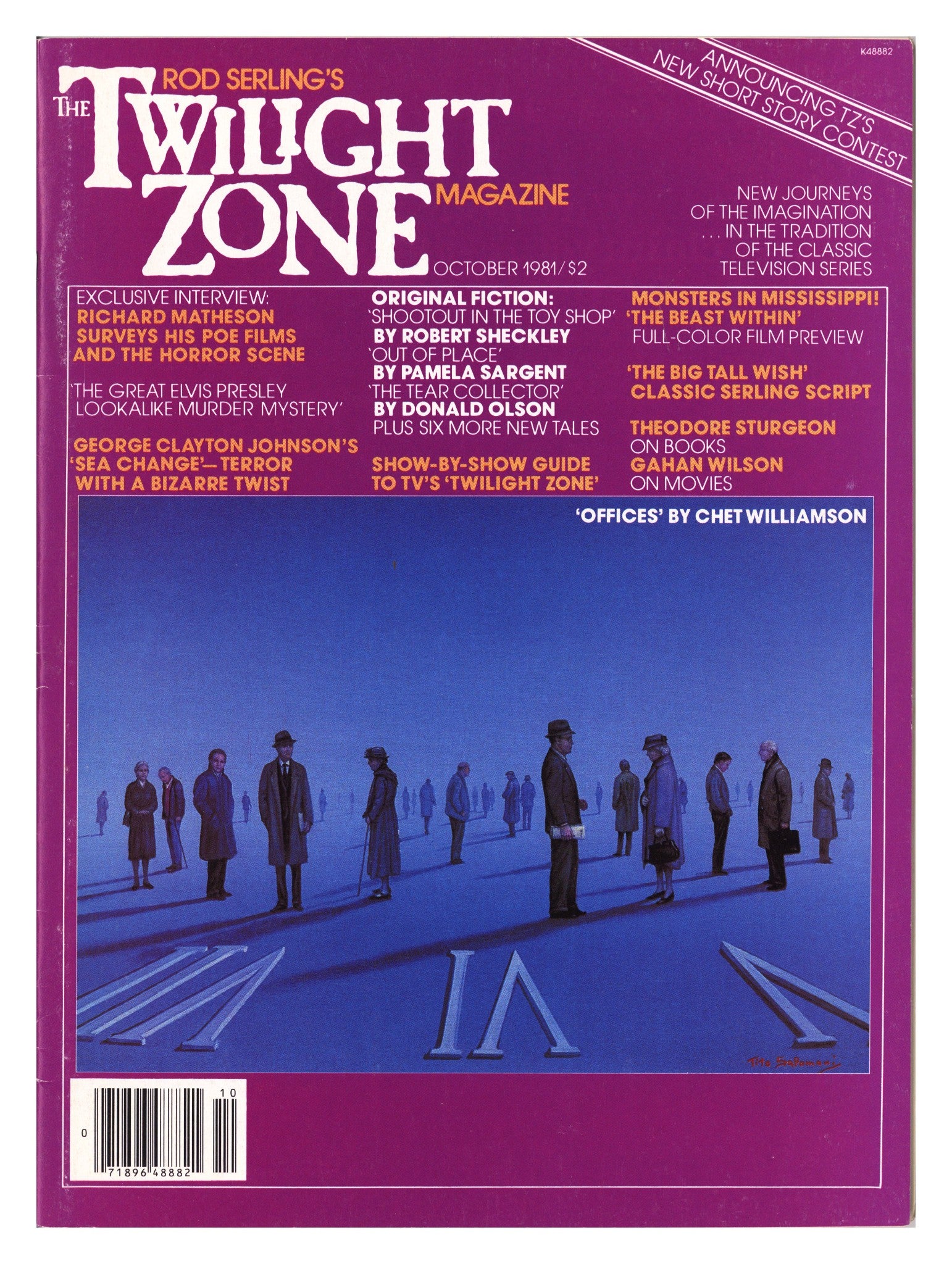Rod Serling's Twilight Zone Magazine October Mid Grade (1981) 