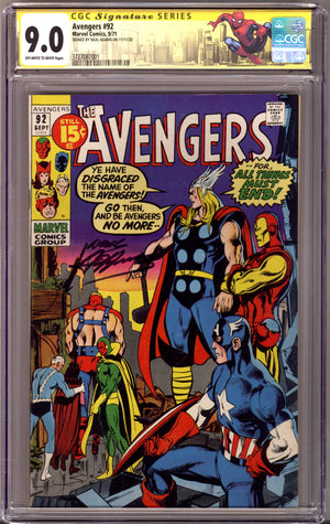 The Avengers Vol 1 92 CGC 9.0 (VF/NM) (1971) Signed x1 Cover Neal Adams