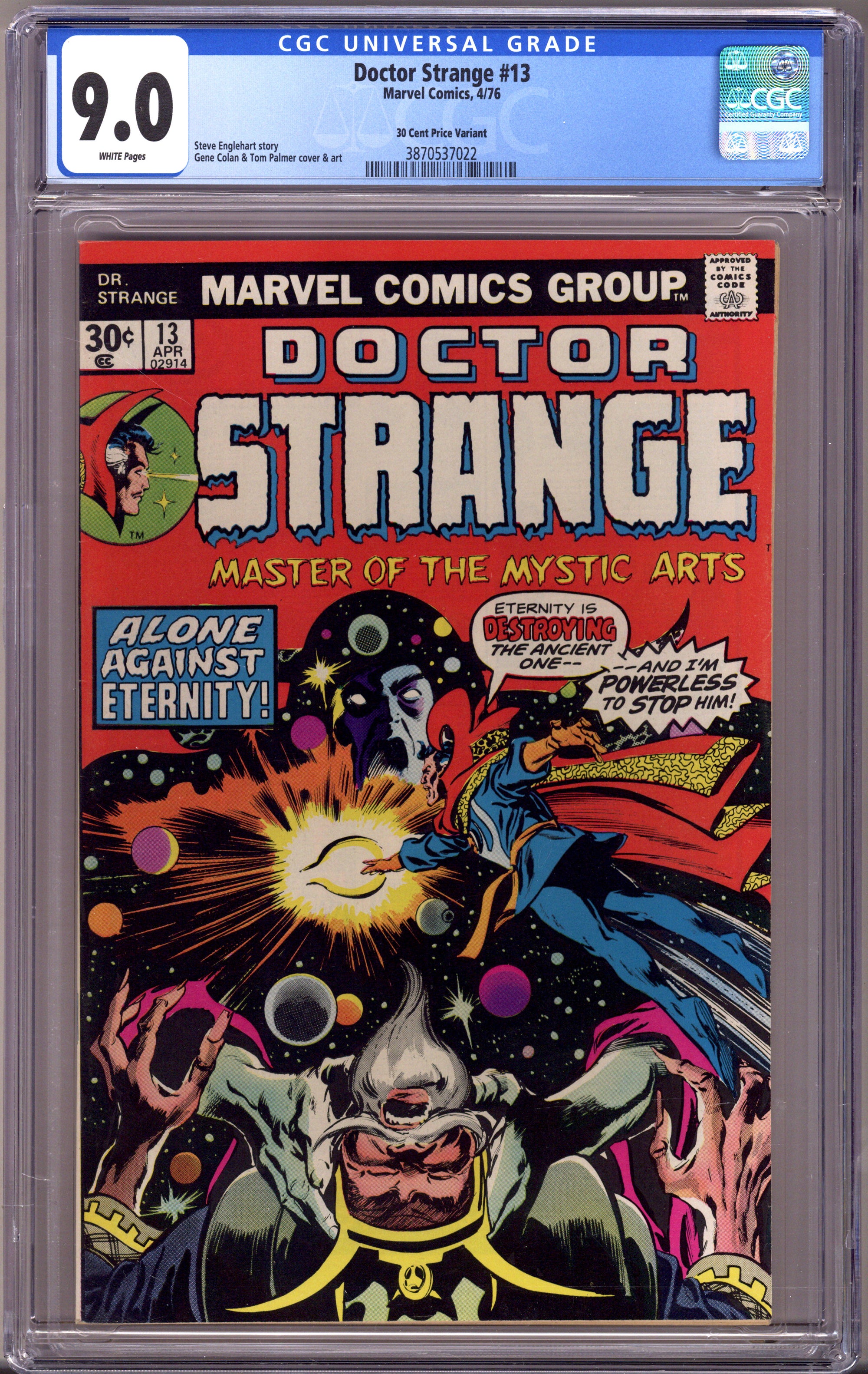 Doctor Strange Vol 2 13 CGC 9.0 (VF/NM) 30 Cent Price Variant (1976) 