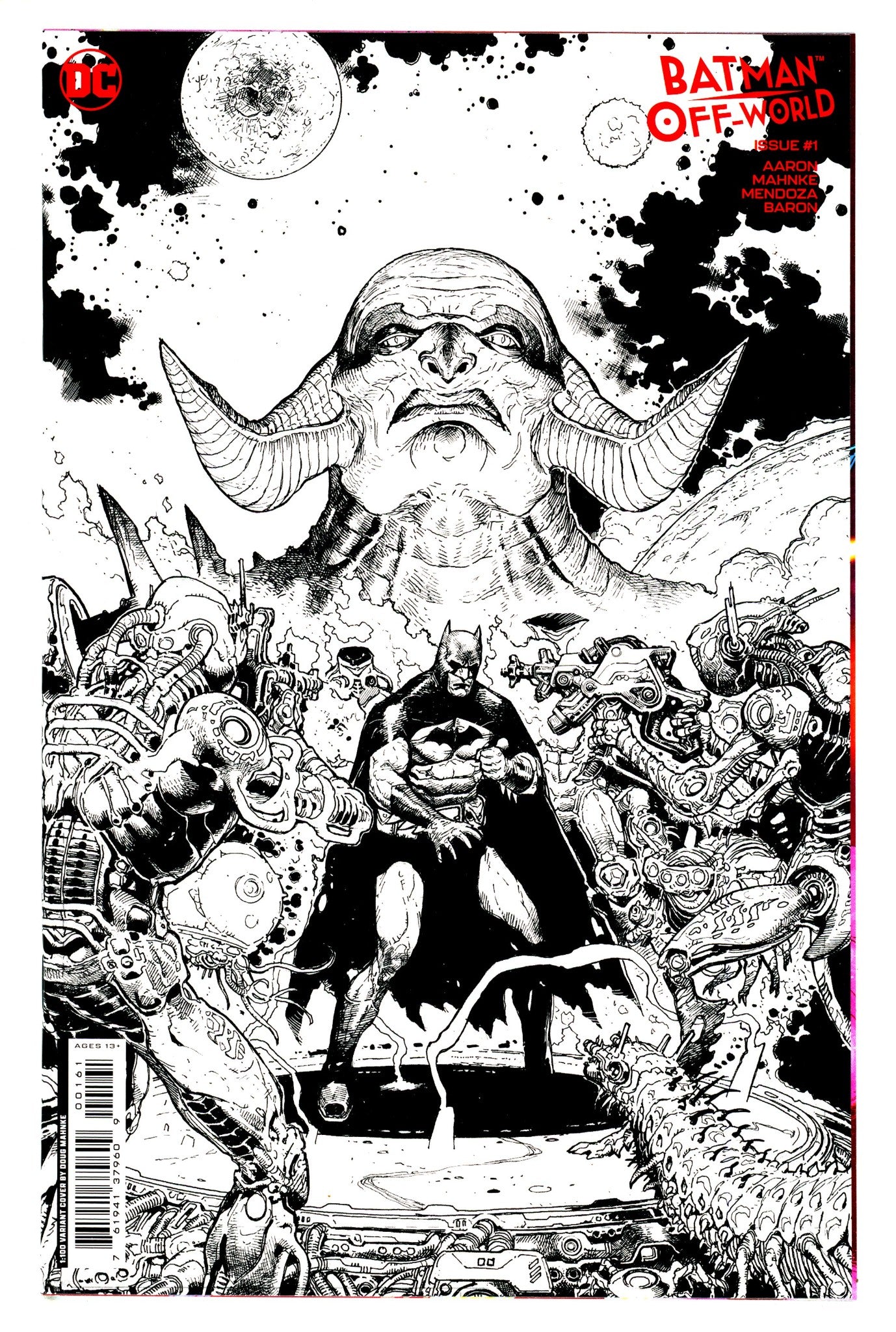Batman Off-World 1 Mahnke B&W Incentive Variant NM (2023)