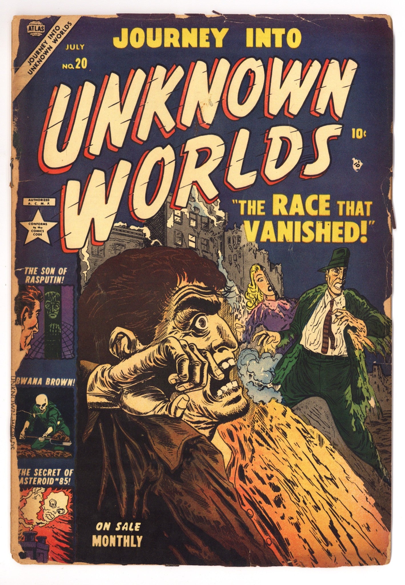 Journey into Unknown Worlds   20  PR (0.5) Back Cover Missing  (1953)        